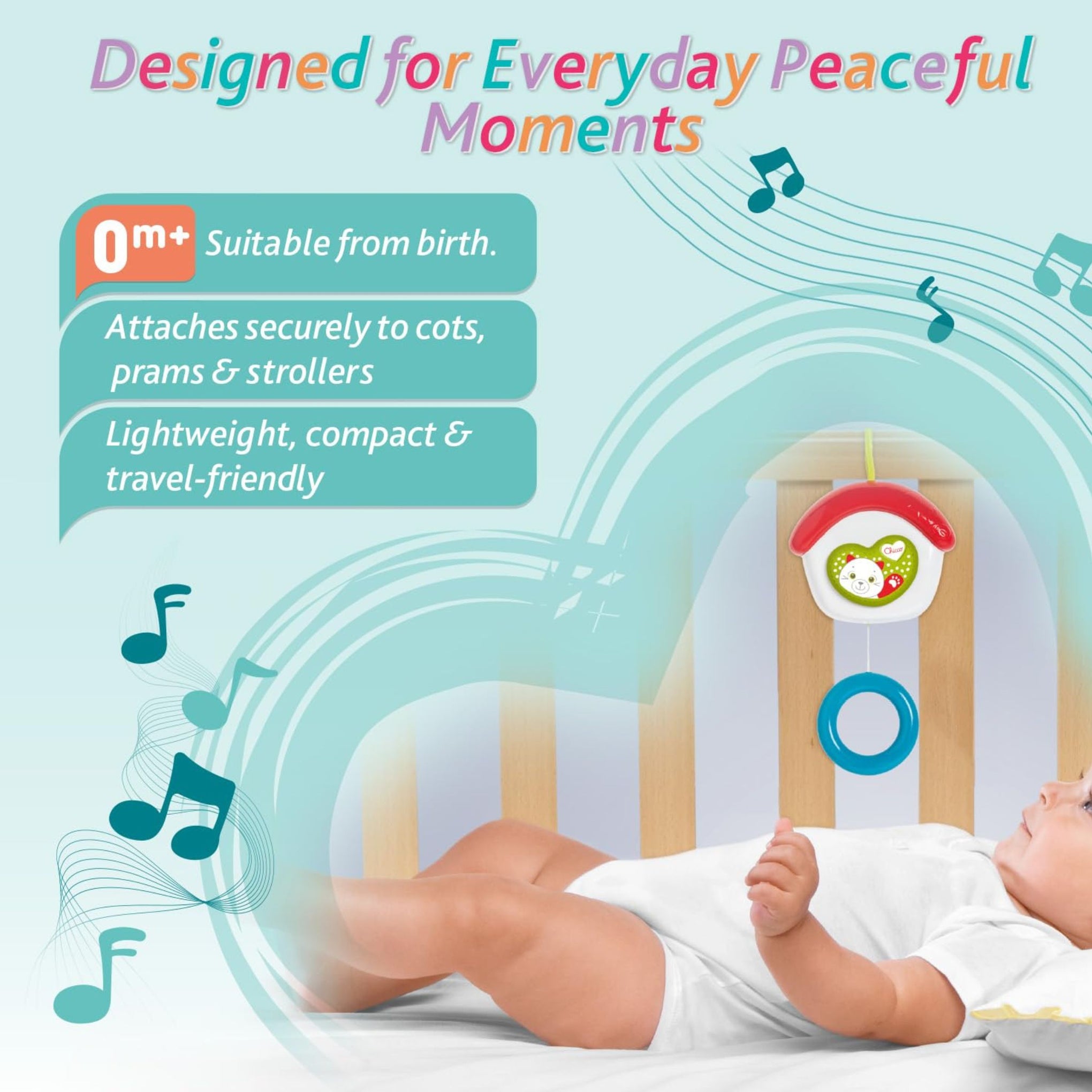 Chicco Toy First Love Sweet Home Musical Box| Cot Toy | 0 Months+