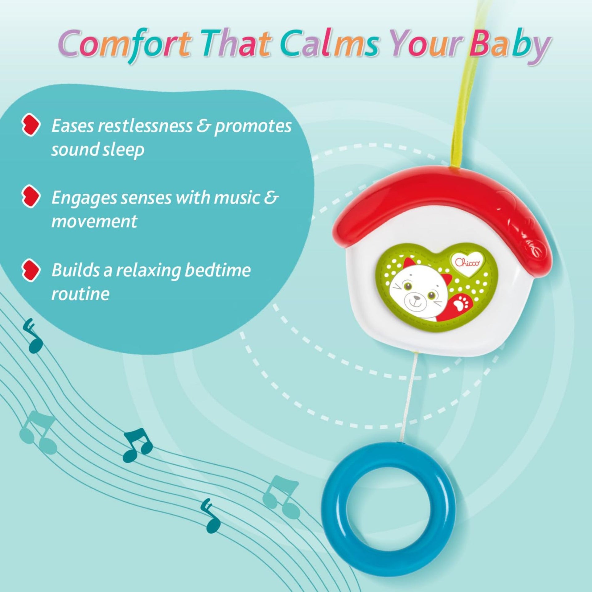 Chicco Toy First Love Sweet Home Musical Box| Cot Toy | 0 Months+