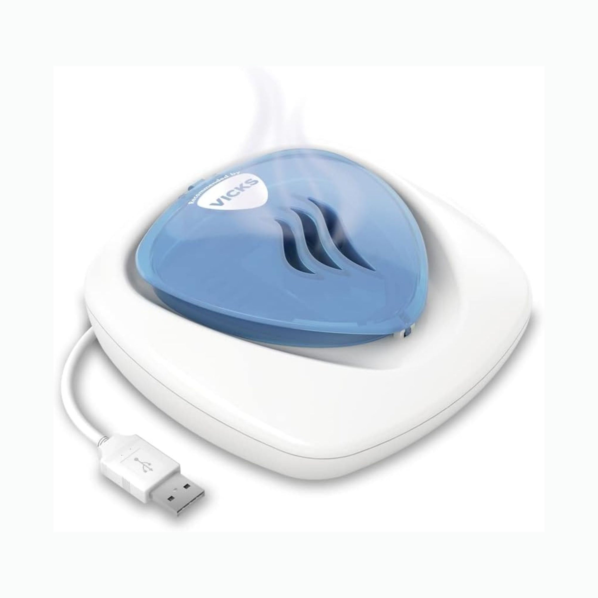 Vicks Portable Waterless Diffuser - USB Plug-In - Easy Breathing - Nightlight Feature - Essential Oil Pads Included - For Children's Bedrooms and Babies Nurseries