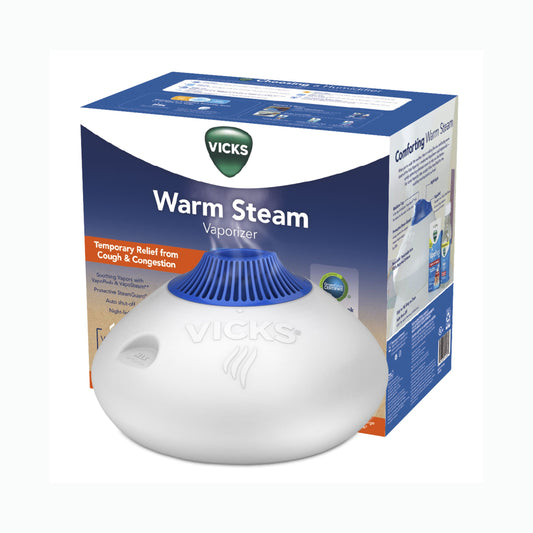 Vicks Warm Steam Vaporizer, Small to Medium Rooms, 1.5 Gallon Tank – Warm Mist Humidifier for Baby and Kids Rooms with Night Light, Works with Vicks VapoPads and VapoSteam