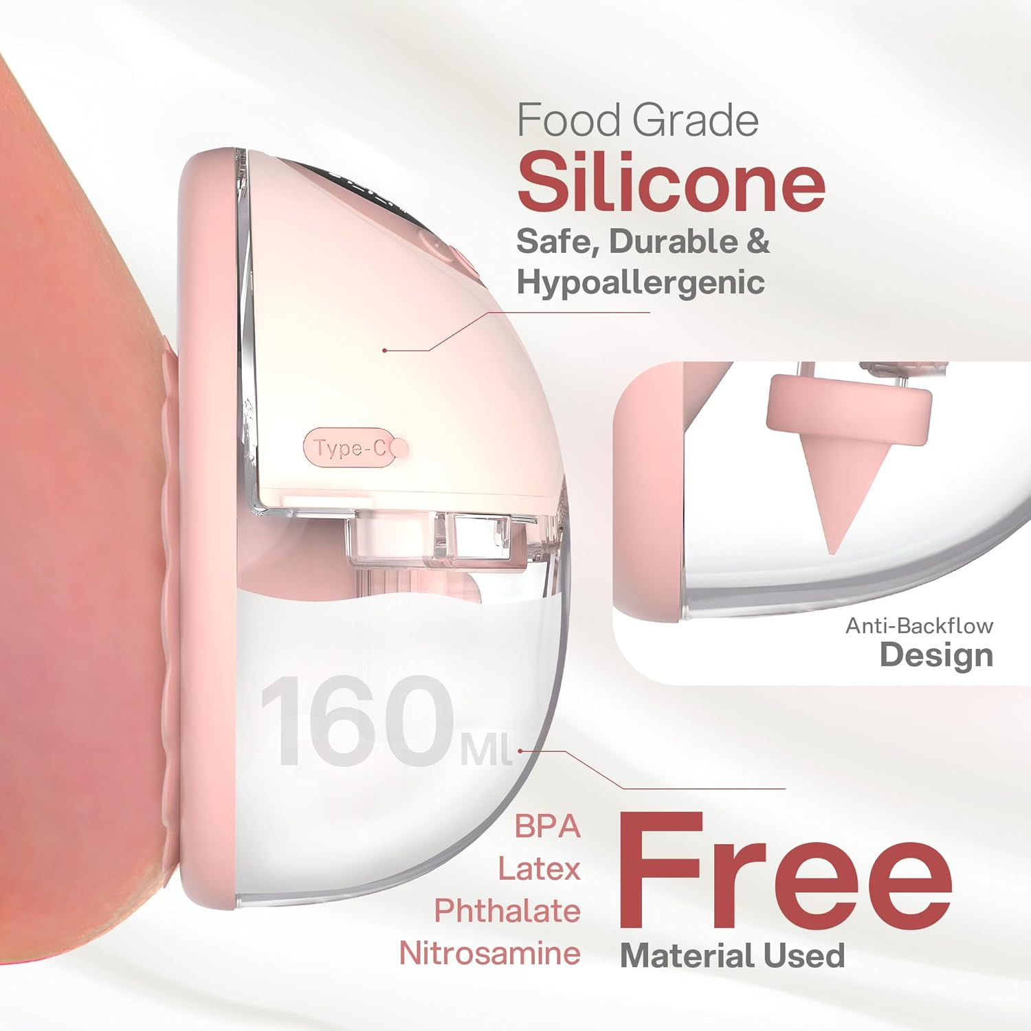 Wearable Electric Breast Pump – Hands-Free, Portable & Silent | Double Breastfeeding Pump for Moms | USB Rechargeable | LCD Display & Multiple Modes