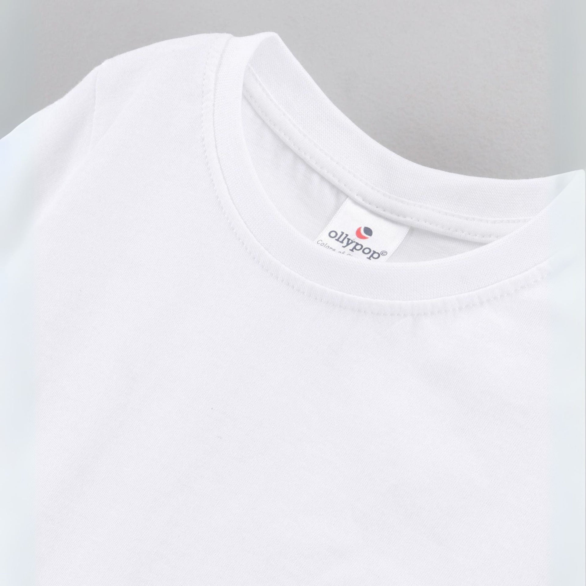 Ollypop Sinker Knit Half Sleeves Solid Color T-Shirt | 100% cotton fabric | round neck and plain boys t-shirt   - White color