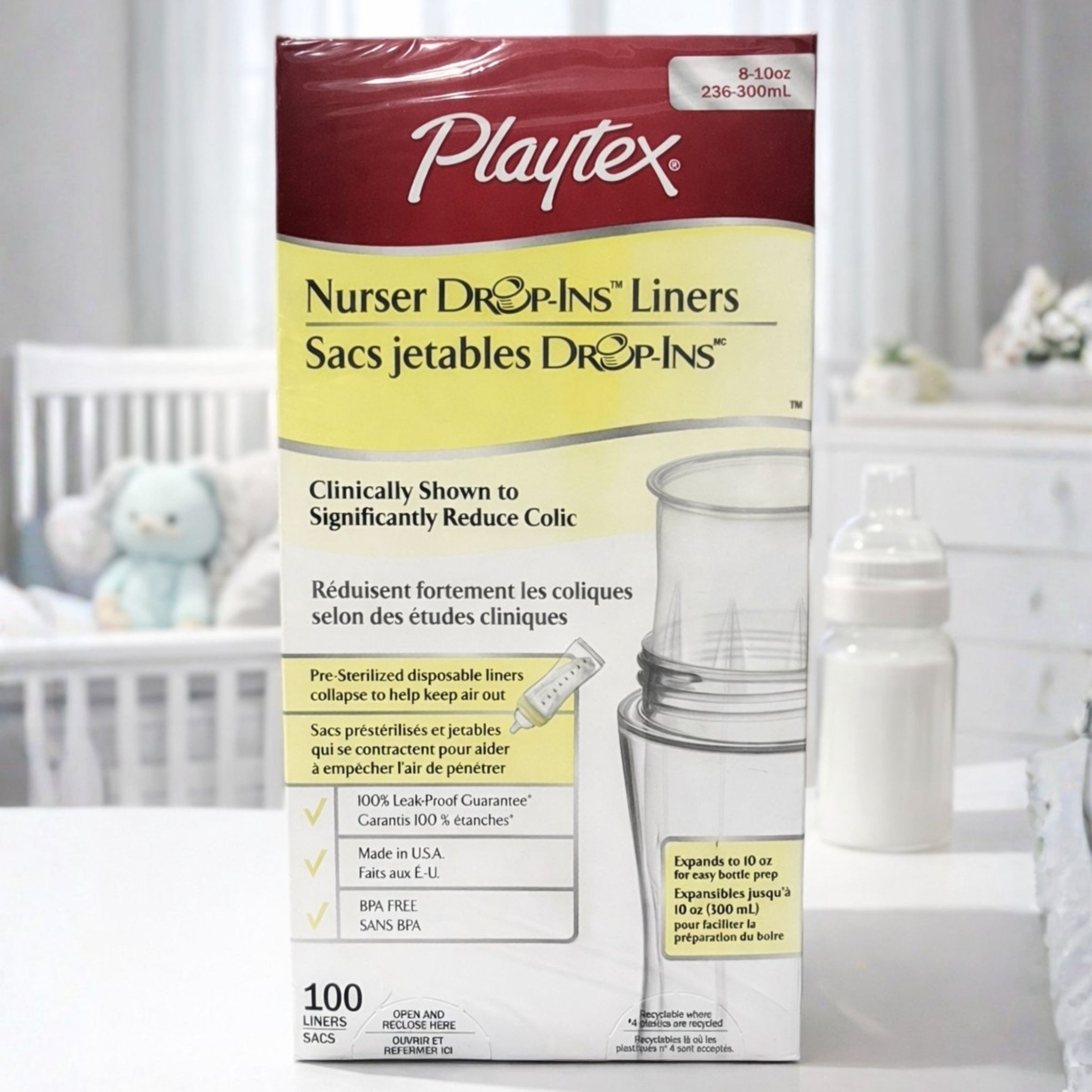 PLAYTEX Nursar Drop-ins Liners 100pec  , Pre-sterilized liners for a clean bottle every time