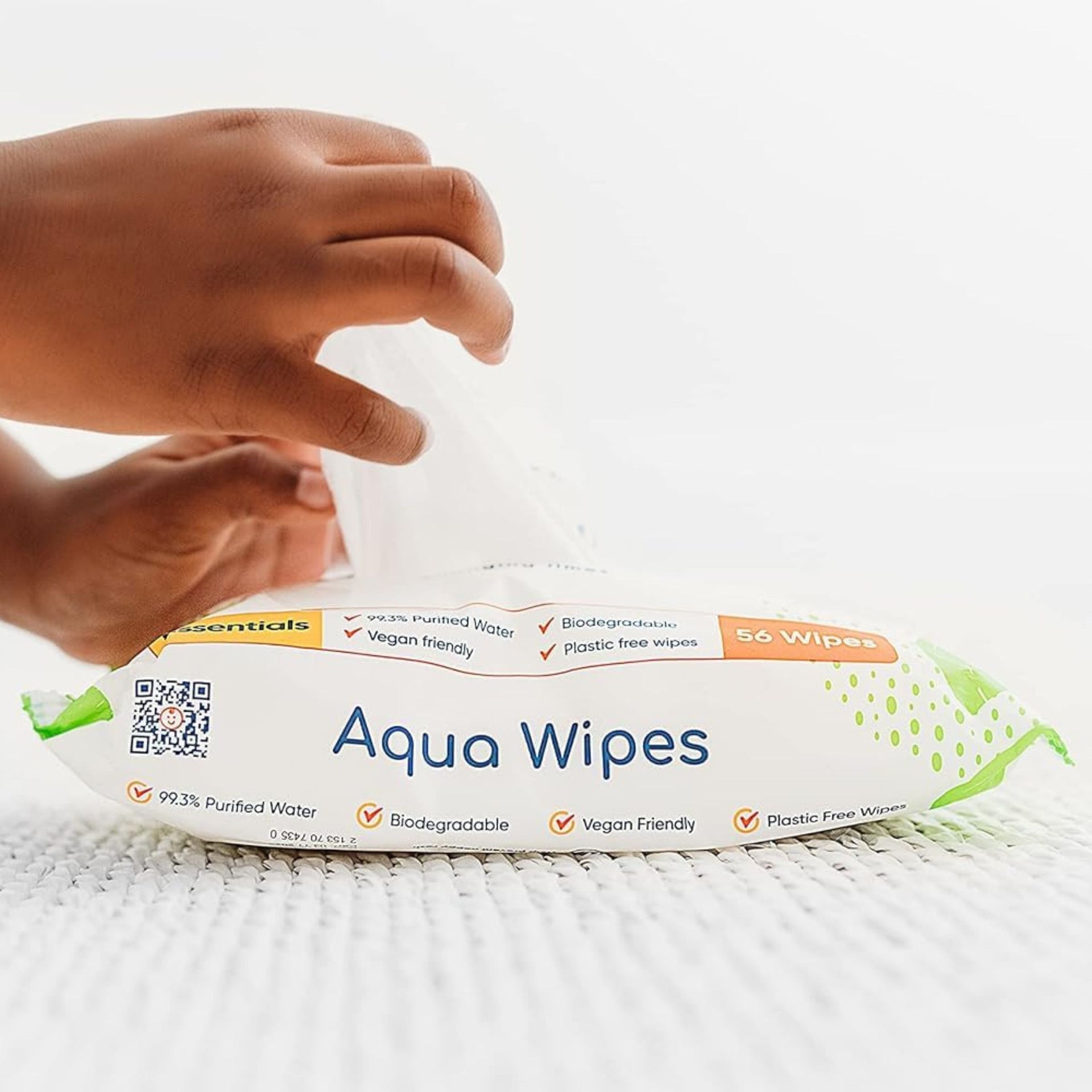 Aqua Wipes Originals Baby Wet Wipes | 99.9% Purified Water | Plastic-Free & Biodegradable | Organic Aloe Vera | Gentle for Sensitive Skin