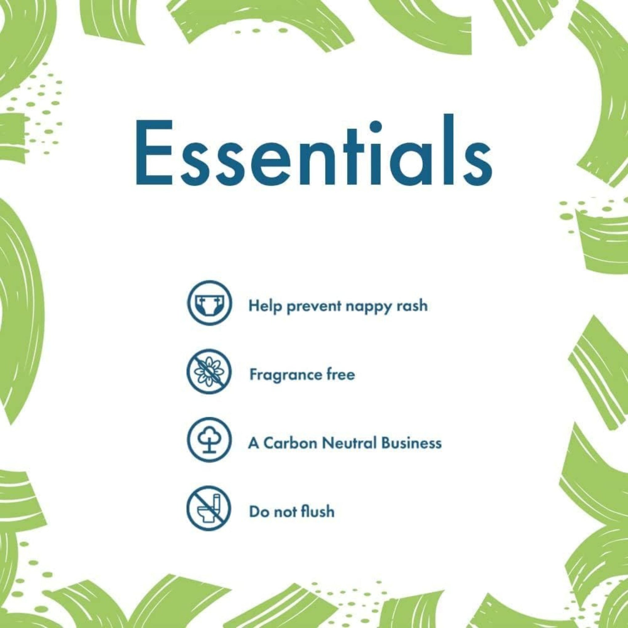 Aqua Wipes Essentials Baby Wet Wipes | 99.6% Purified Water | Plastic-Free & Biodegradable | Paediatrician Tested | Gentle for Sensitive Skin (56 Wipes)