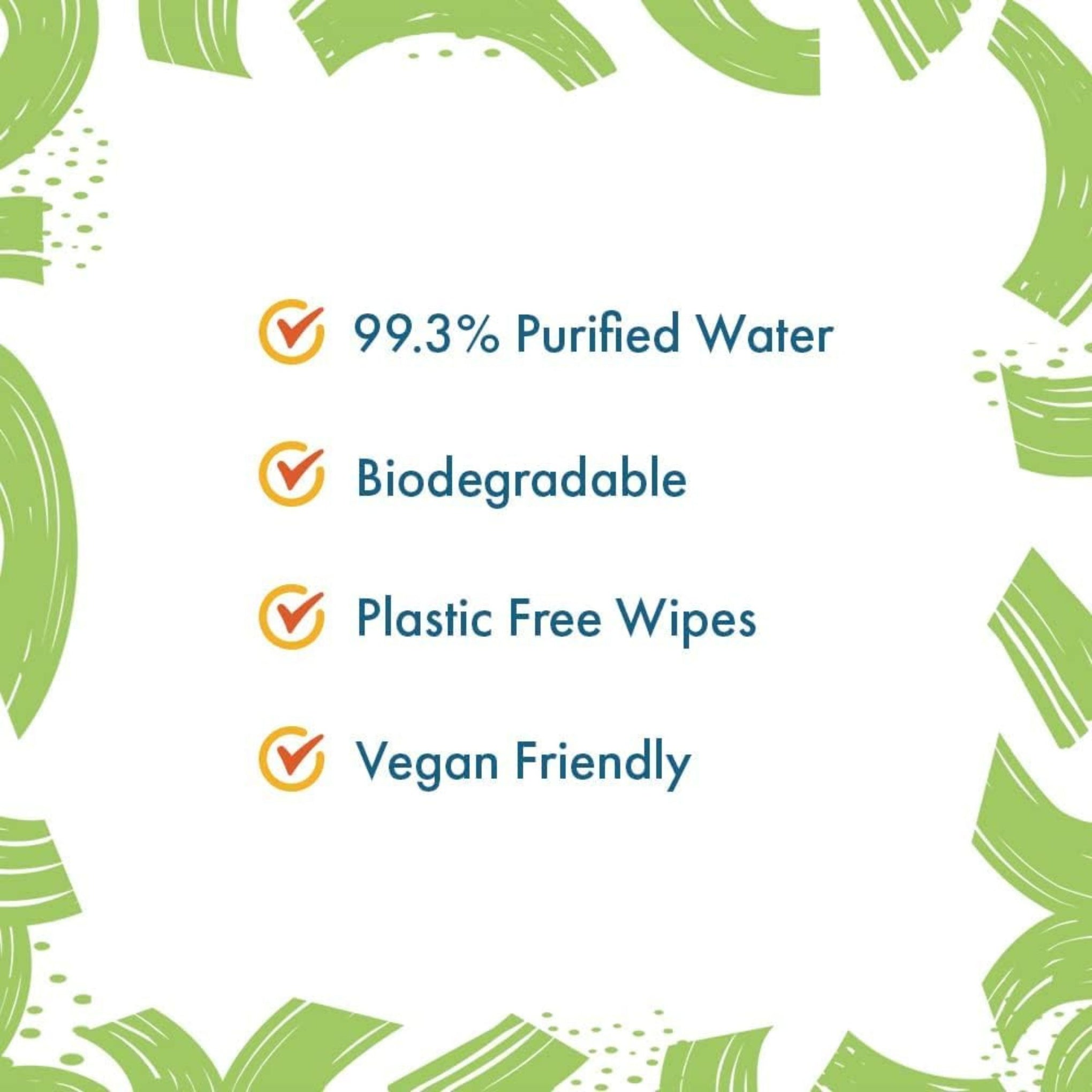 Aqua Wipes Essentials Baby Wet Wipes | 99.6% Purified Water | Plastic-Free & Biodegradable | Paediatrician Tested | Gentle for Sensitive Skin (56 Wipes)