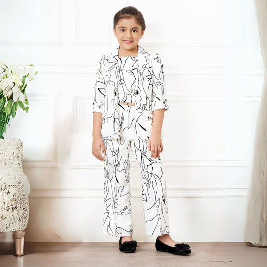 Tiny Baby Girls White 3pec Colored Pant Set