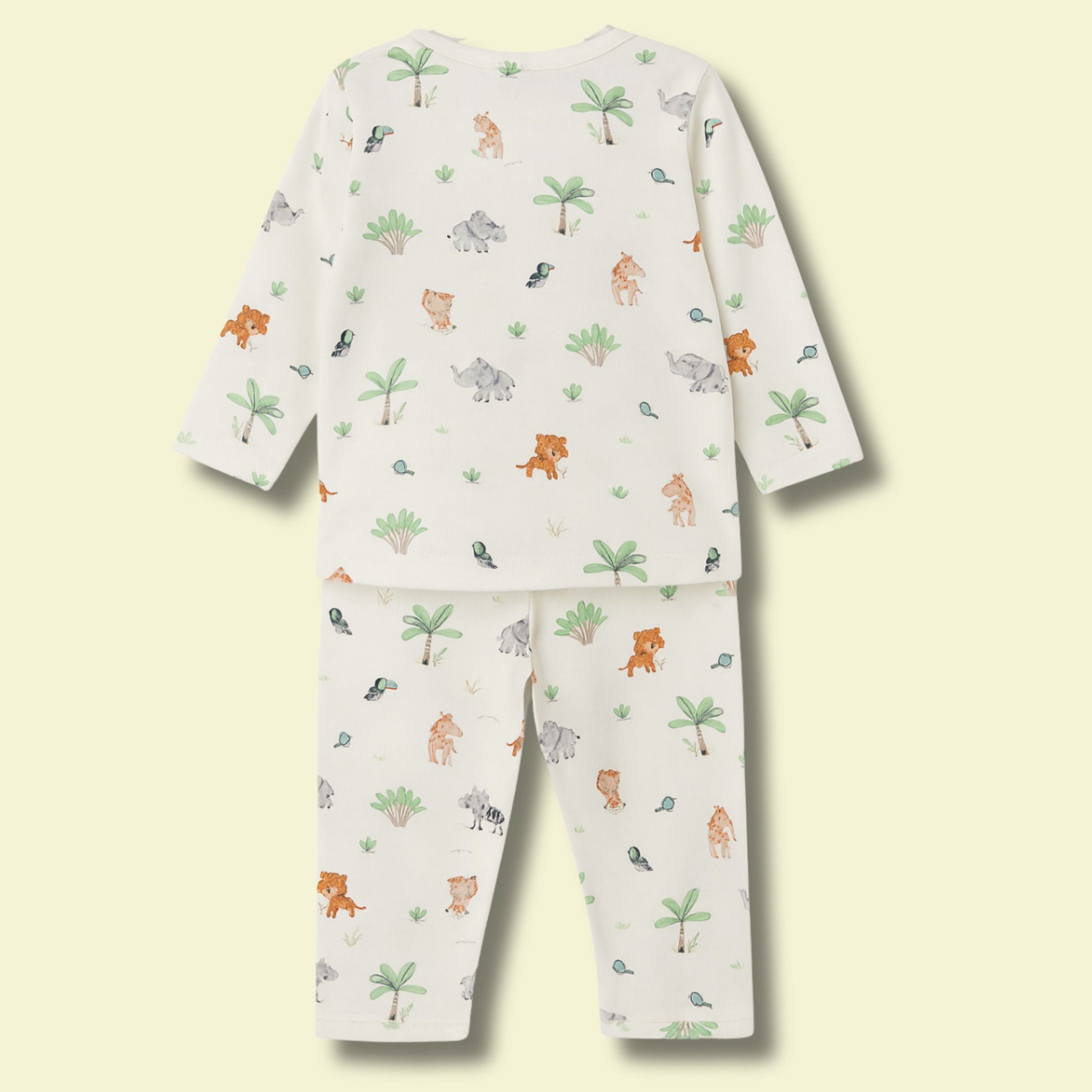 TOFFY HOUSE Jungle Friends Cotton Night Suit – Full Sleeve | Soft & Breathable | Unisex | 9 M - 3 Y