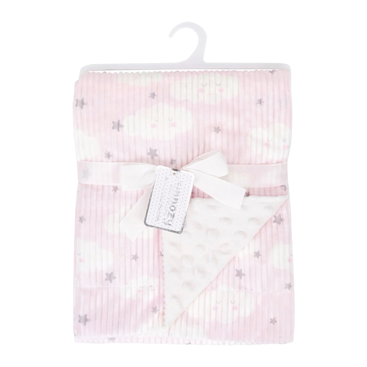 SUNNOZY Baby Double Layer Blanket – Cloud & Star Design | Soft Minky Comforter (75×100cm)