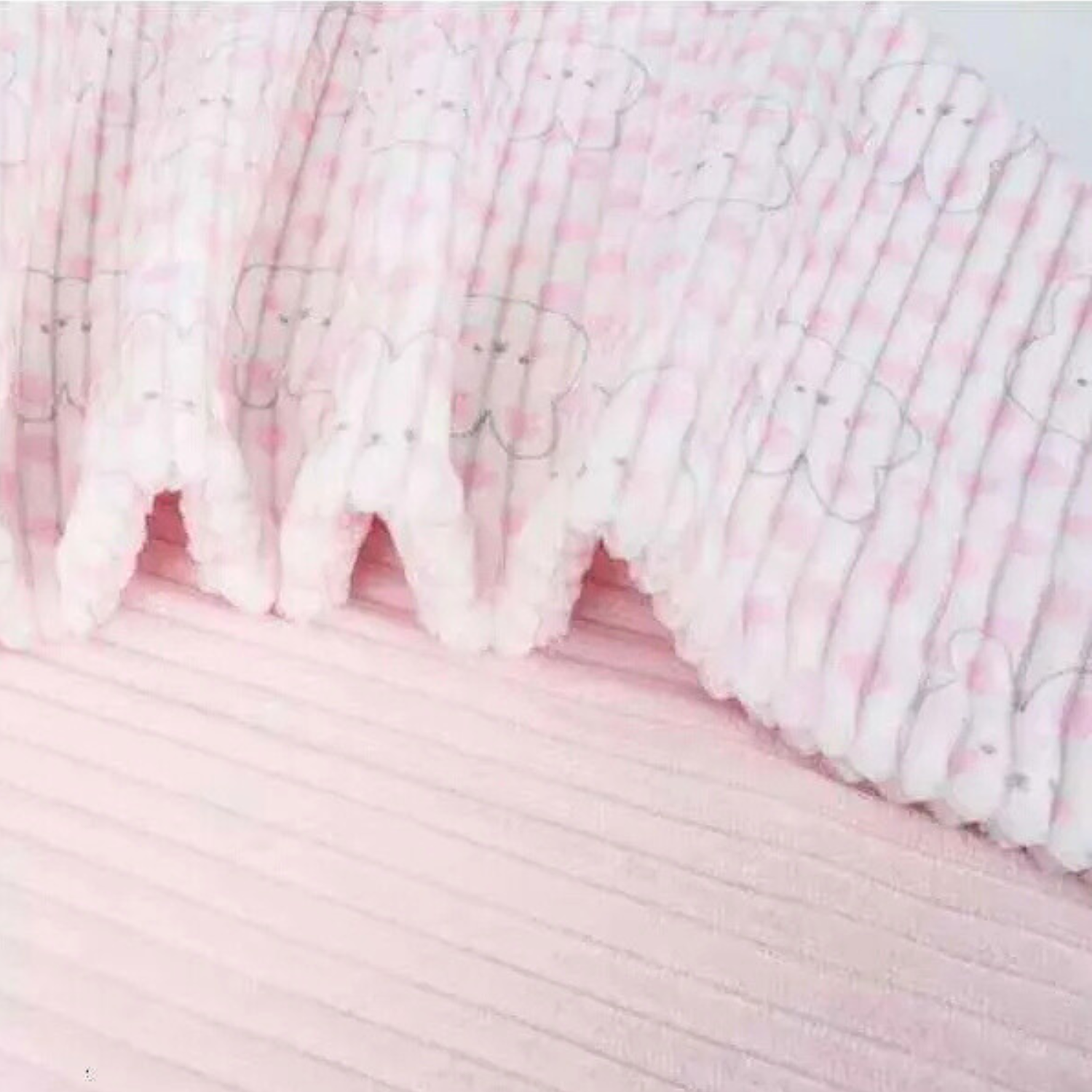 SUNNOZY Baby Double Layer Blanket Pink with Bunny Comforter – Ultra Soft Newborn Blanket Set (75×100cm)