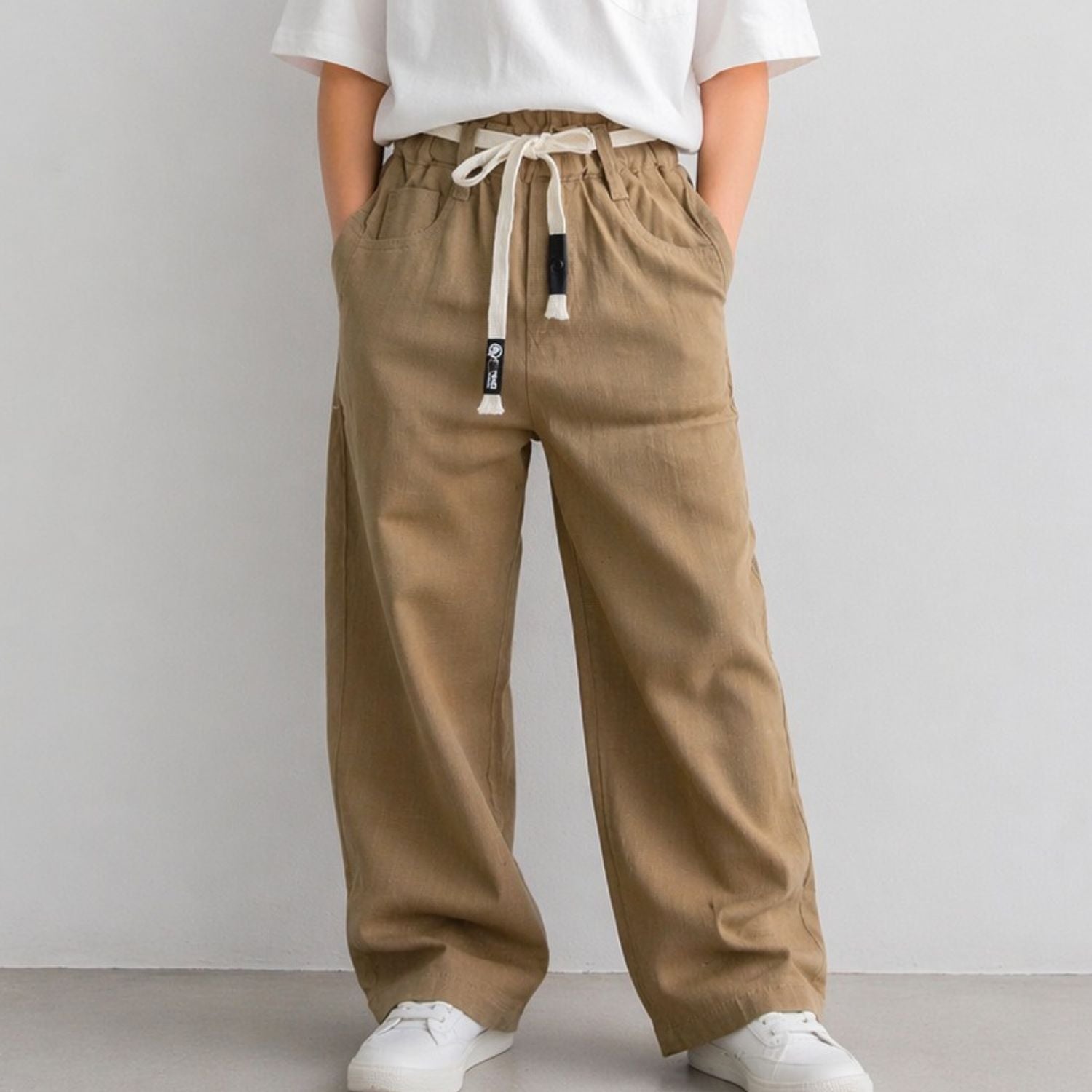 COOLEST Kids Cotton Casual Pants with Belt | Soft & Comfortable Daily Wear | 12M–5Y (Green, Cream, Khakhi, Fawn, Brown)