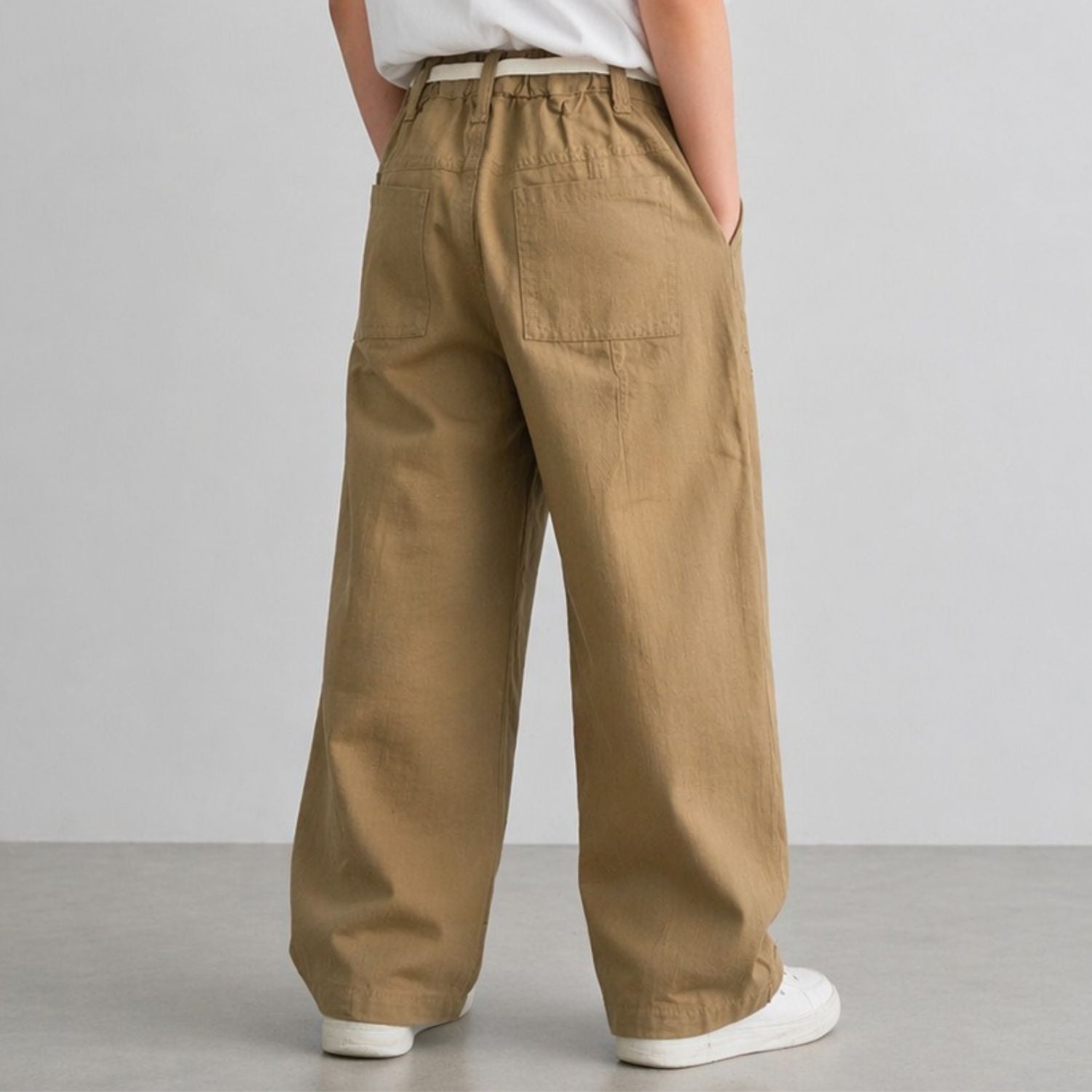 COOLEST Kids Cotton Casual Pants with Belt | Soft & Comfortable Daily Wear | 12M–5Y (Green, Cream, Khakhi, Fawn, Brown)